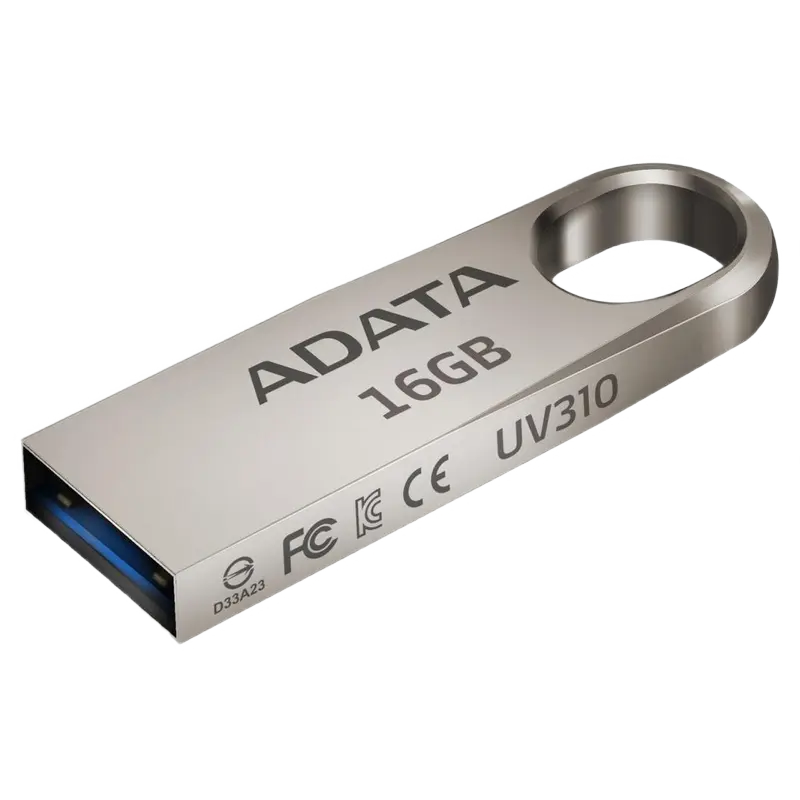 USB Flash накопитель ADATA UV310 16ГБ Серебристый