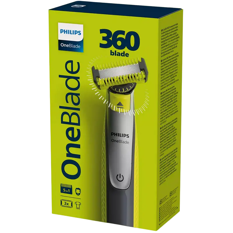 Мужской Триммер Philips OneBlade 360 Черный/Зеленый