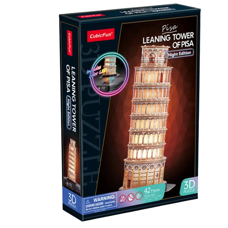 Puzzle 3D CubicFun Pisa Tower Multicolor