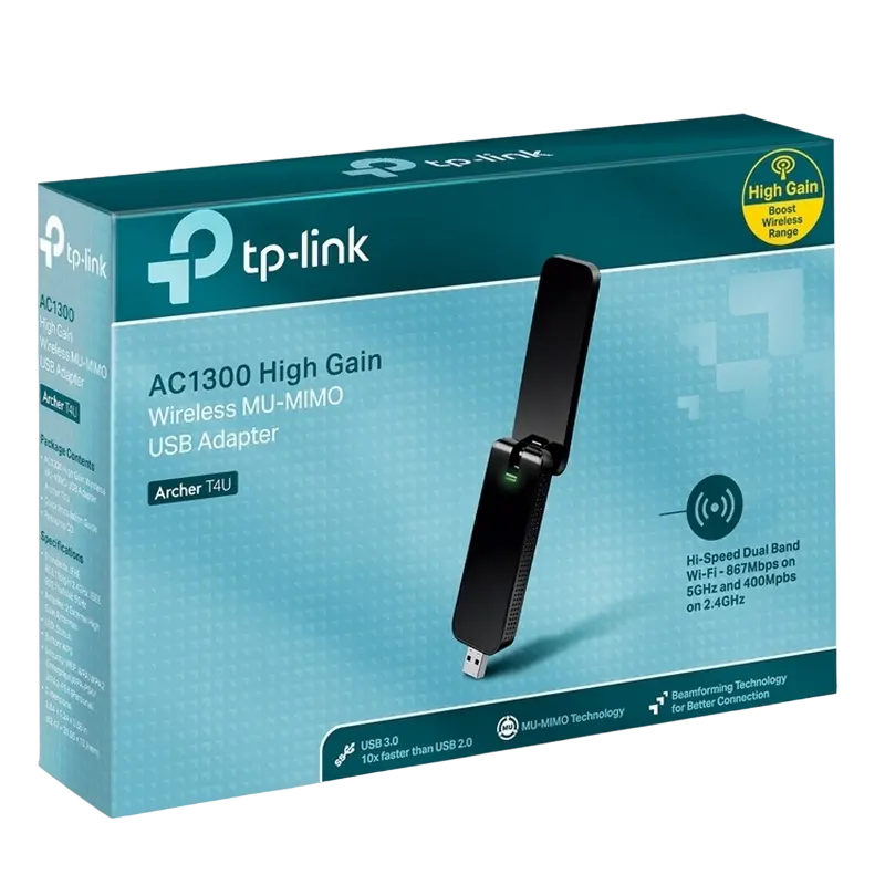 USB Aдаптер TP-LINK Archer T4U Черный