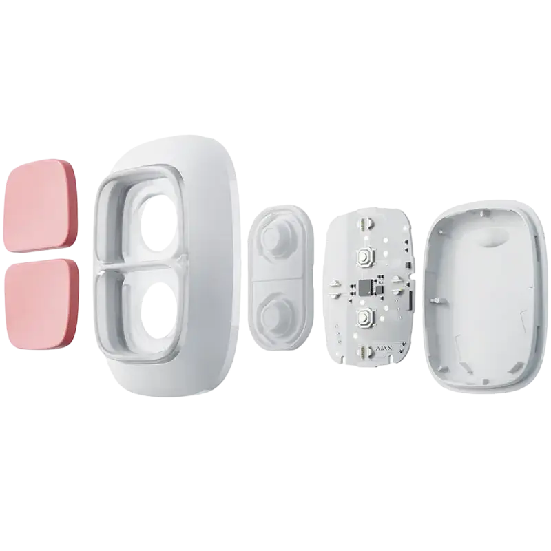 Buton de urgență Ajax Alarm "DoubleButton" Alb