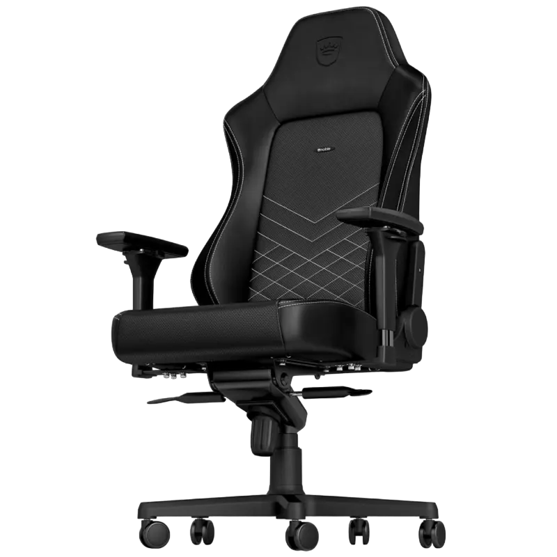 Scaun Gaming Noblechairs Hero PU Piele Negru/Alb