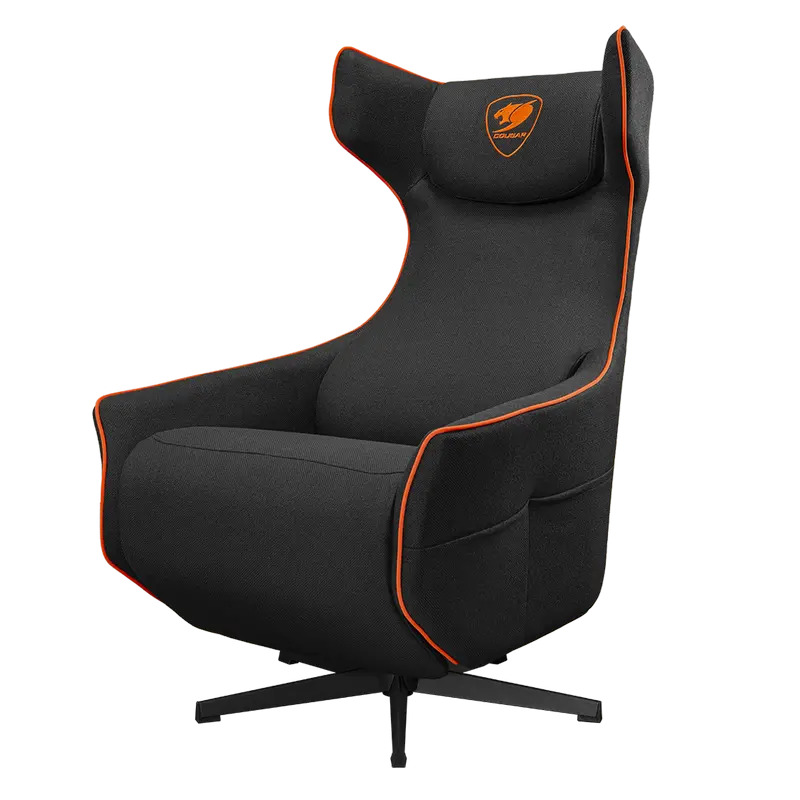 Игровое кресло Cougar Magus Имитация льна Черный | Оранжевый