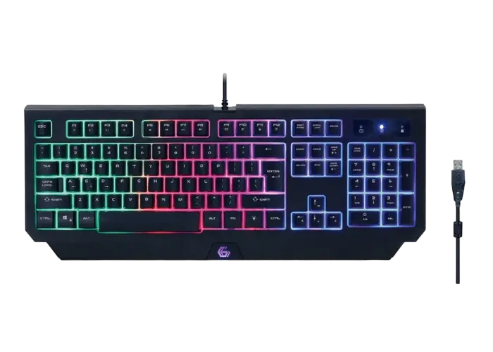 Set Tastatură + Mouse + Mouse Pad + Căști Gembird GGS-UMGL4-01-RU Membrană Negru