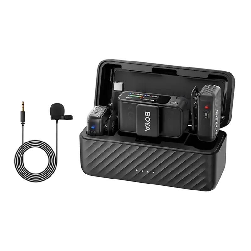 Портативный записывающий микрофон Boya Boyamic 2-01 Беспроводной Черный