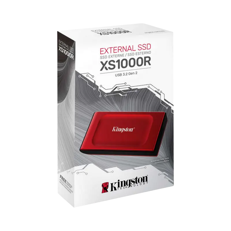 Внешний портативный SSD накопитель Kingston XS1000 2 ТБ Красный