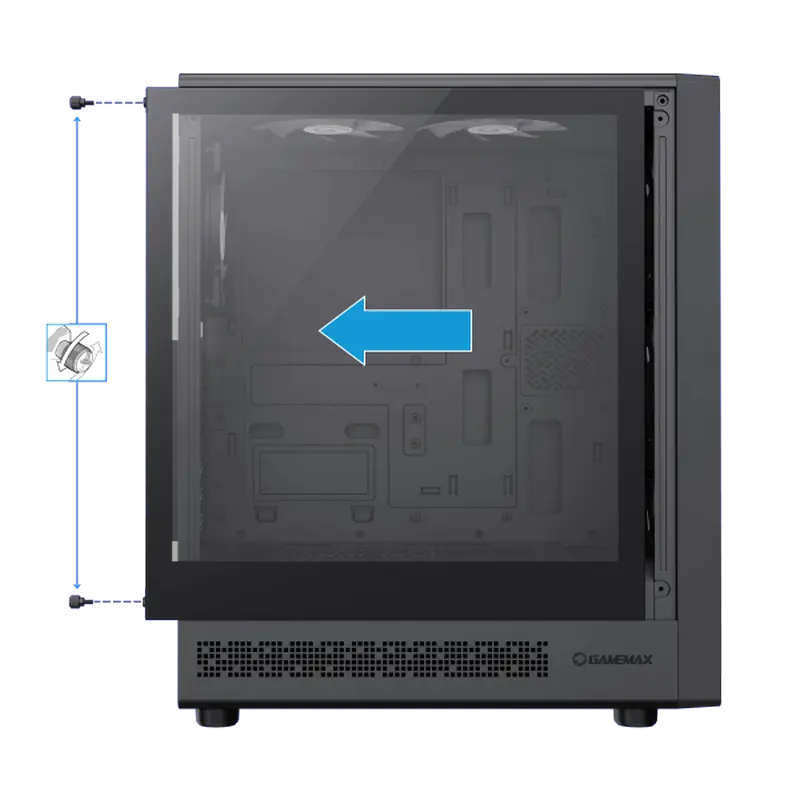 Carcasă PC Gamemax STORM 2 AB Midi-Tower Negru