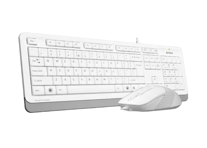 Клавиатура и мышь A4Tech F1010 Мембрана Белый