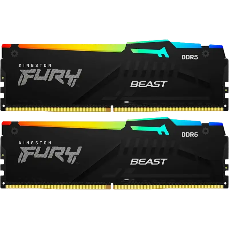 Memorie RAM Kingston FURY Beast RGB, DDR5 SDRAM, 6800 MHz, 32GB, KF568C34BBEAK2-32
