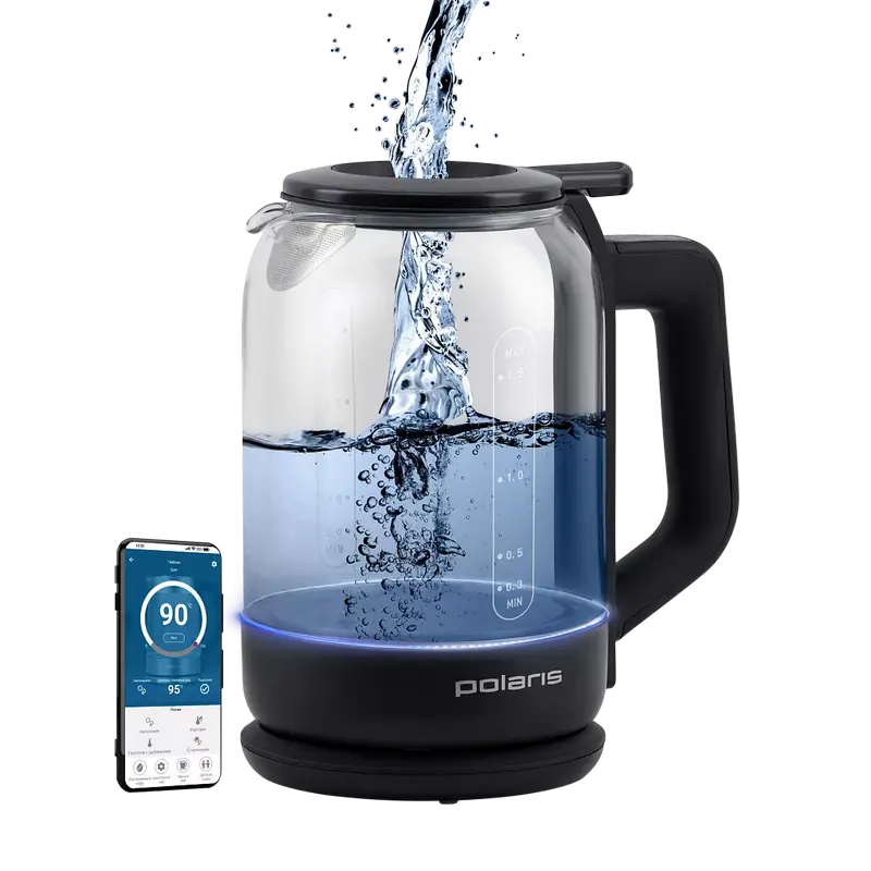 Электрочайник Polaris PWK1712CGLD Чёрный