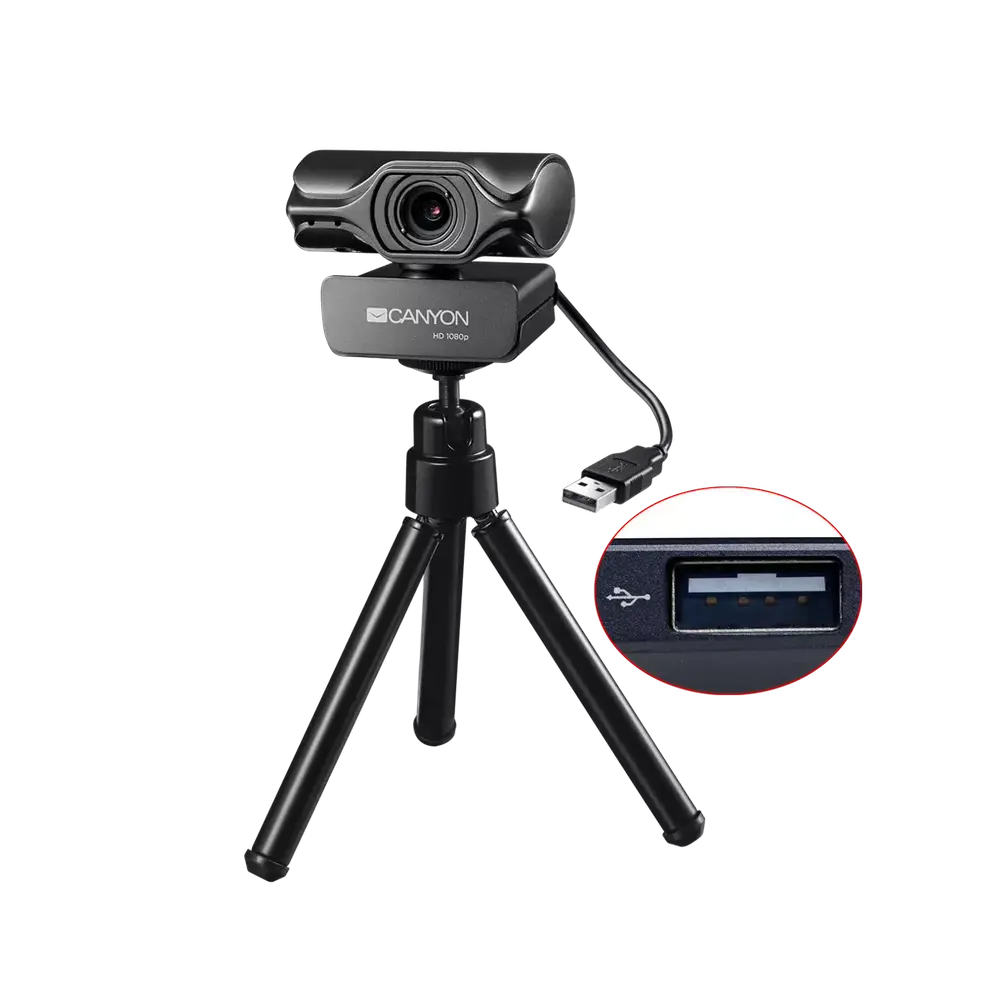 Веб-камера Canyon C6 Черный