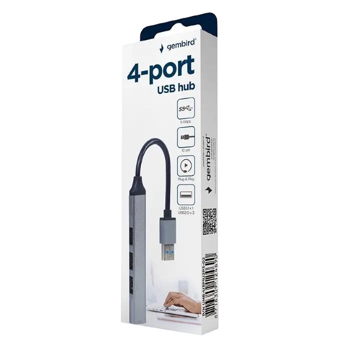USB-концентратор Gembird UHB-CM-U3P1U2P3-02 Серебристый