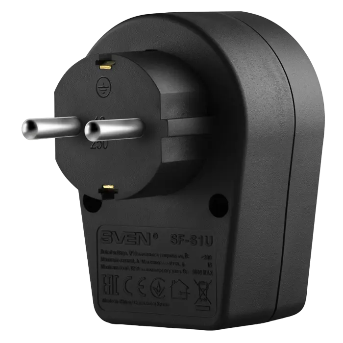 Prelungitor electric SVEN SF-S1U Negru