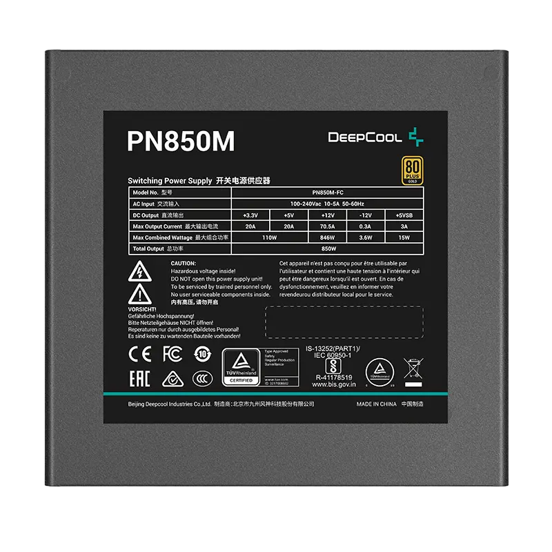 Tip Блок питания для компьютеров Deepcool PN850M ATX Черный