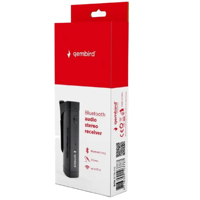 Аудиоприемник Bluetooth Gembird BTR-05 Черный