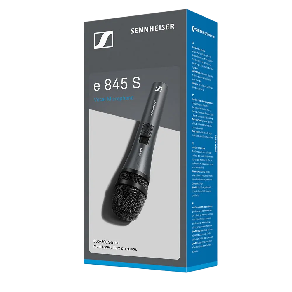 Караоке микрофон Sennheiser E 845-S Проводной аналоговый Серый