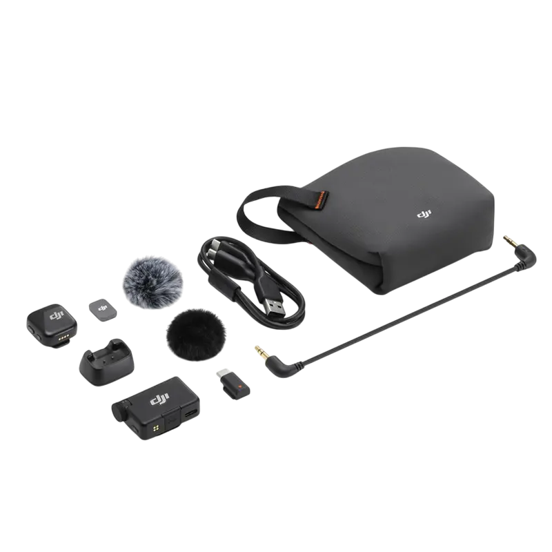 Портативный записывающий микрофон DJI Mic Mini (1 TX + 1 RX) Беспроводной Черный