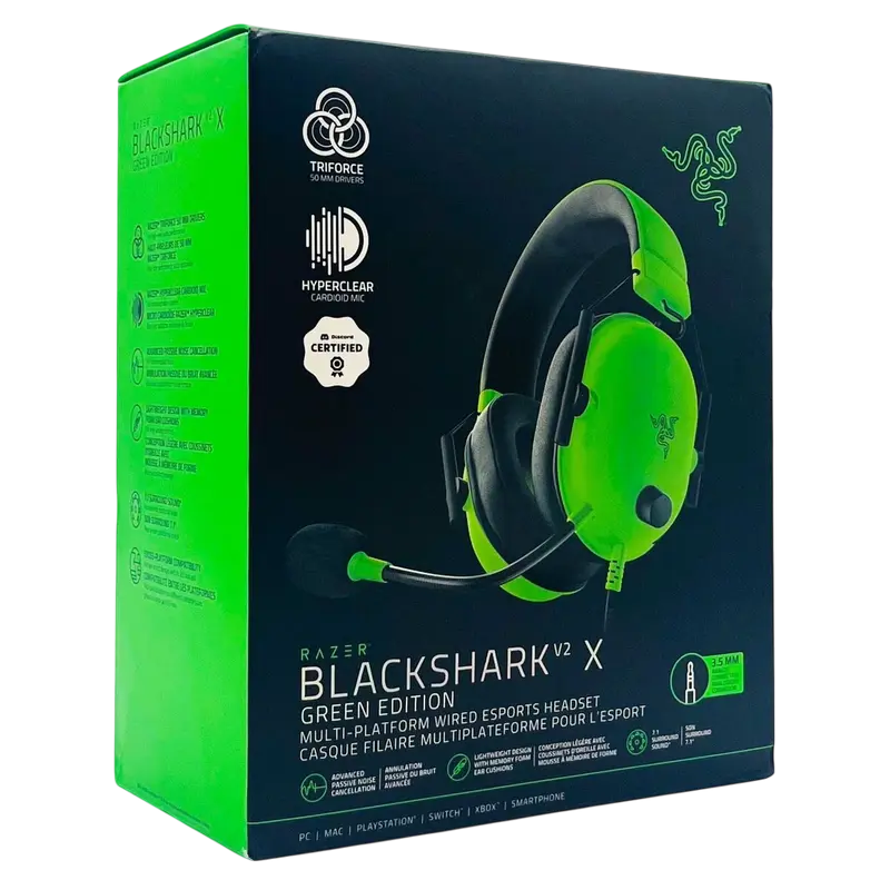 Наушники Razer BlackShark V2 X Зелёный