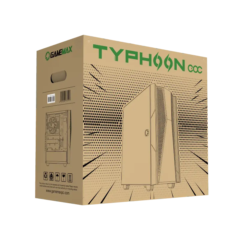 Компьютерный корпус Gamemax TYPHOON COC Midi-Tower Черный