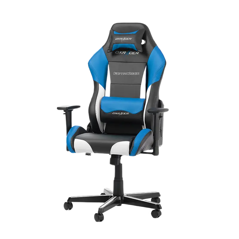 Scaun Gaming DXRacer Drifting GC-D61-NWB PU Piele Negru/Alb/Albastru