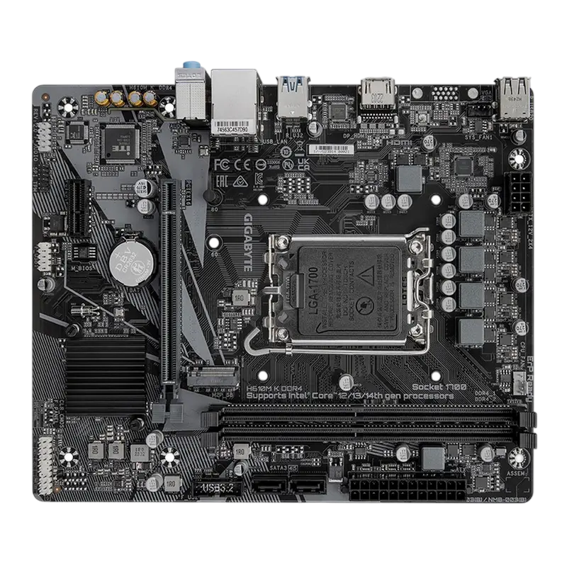 Материнская плата Gigabyte H610M K DDR4 2.0 LGA1700 Micro-ATX