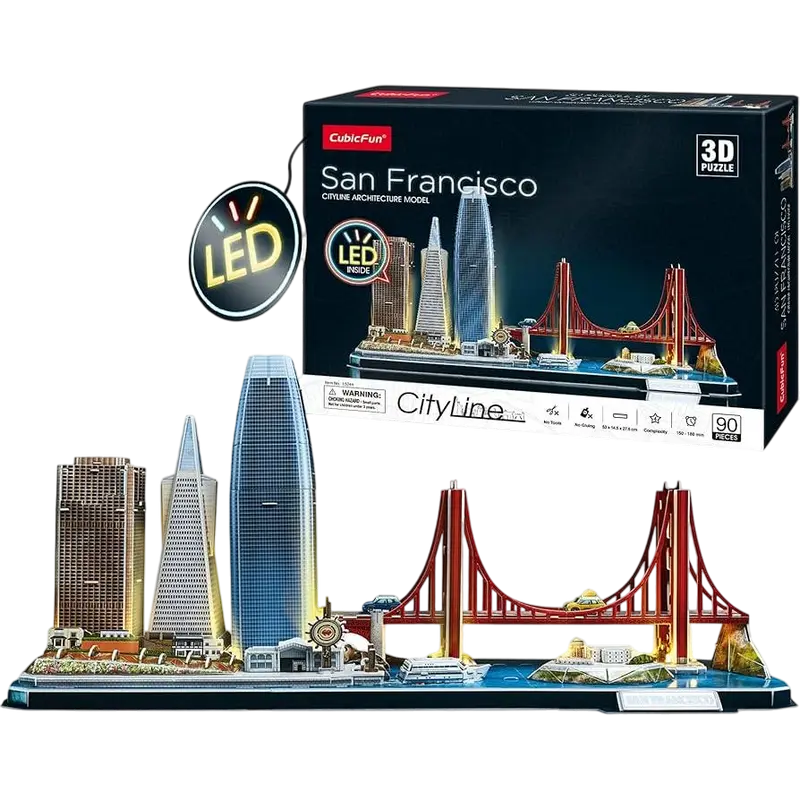 Puzzle 3D CubicFun San Francisco Multicolor