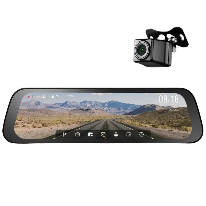 Комплект видеорегистраторов передней и задней панели автомобиля 70mai S500 Черный