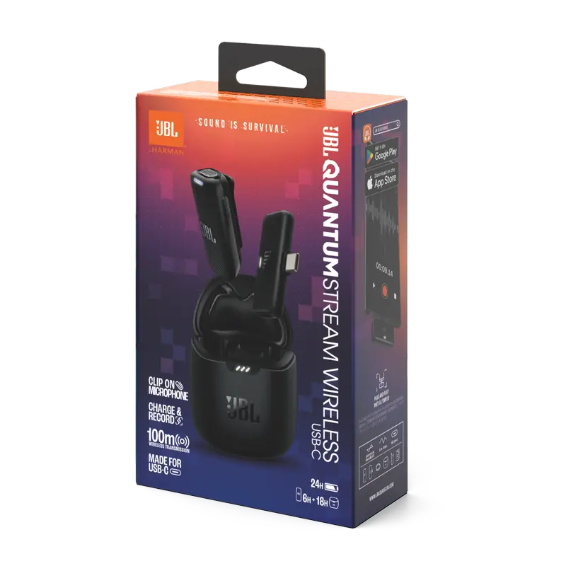 Портативный записывающий микрофон JBL Quantum Stream USB-C Беспроводной Черный