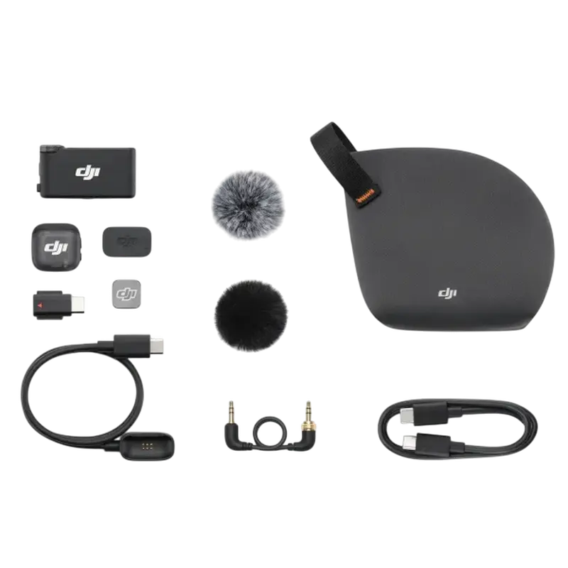 Портативный записывающий микрофон DJI Mic 3 (1 TX + 1 RX) Беспроводной Черный