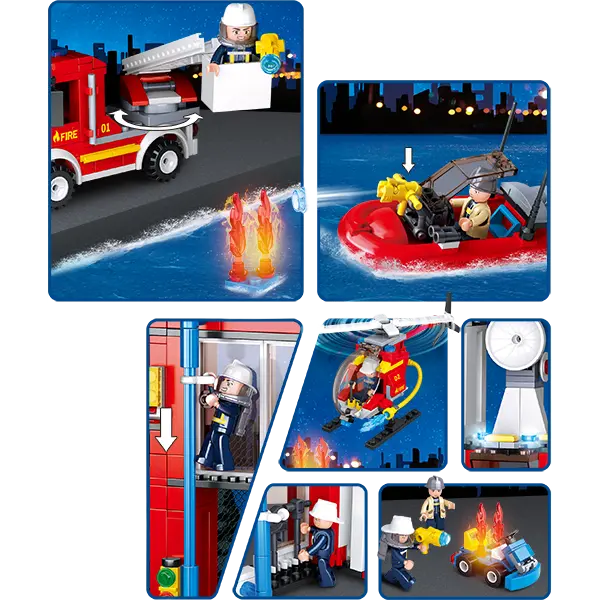 Конструктор Sluban Fire Station Разноцветный