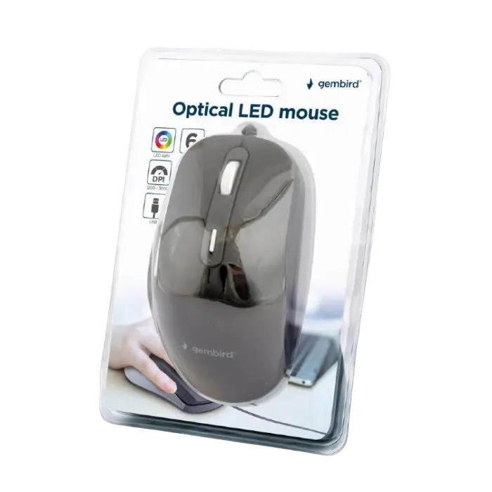 Мышь Gembird MUS-6B-02 Проводное Чёрный