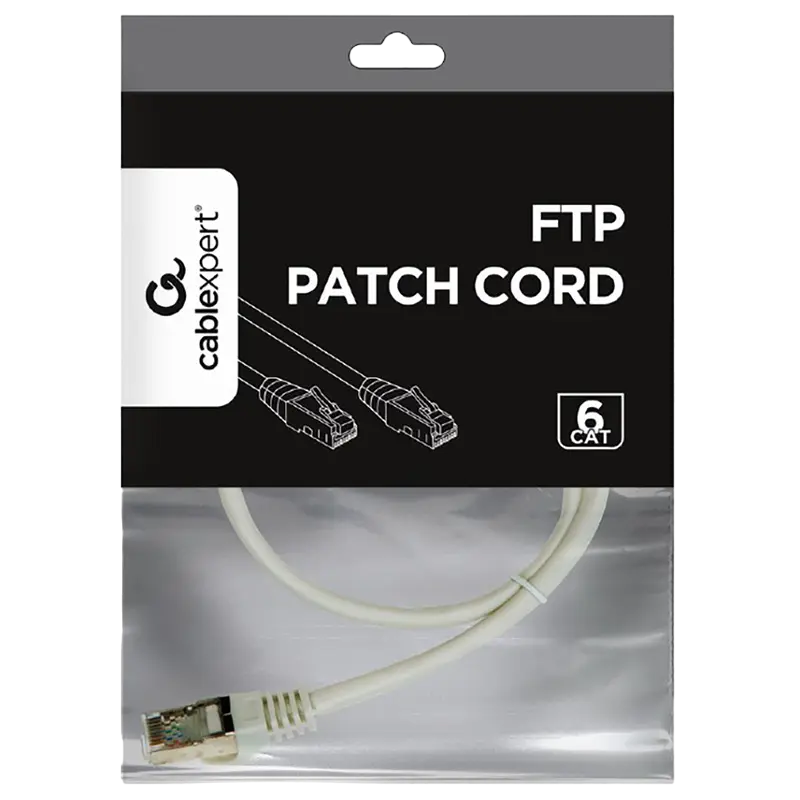 Patch cord Cablexpert PP6-0.5M Gri