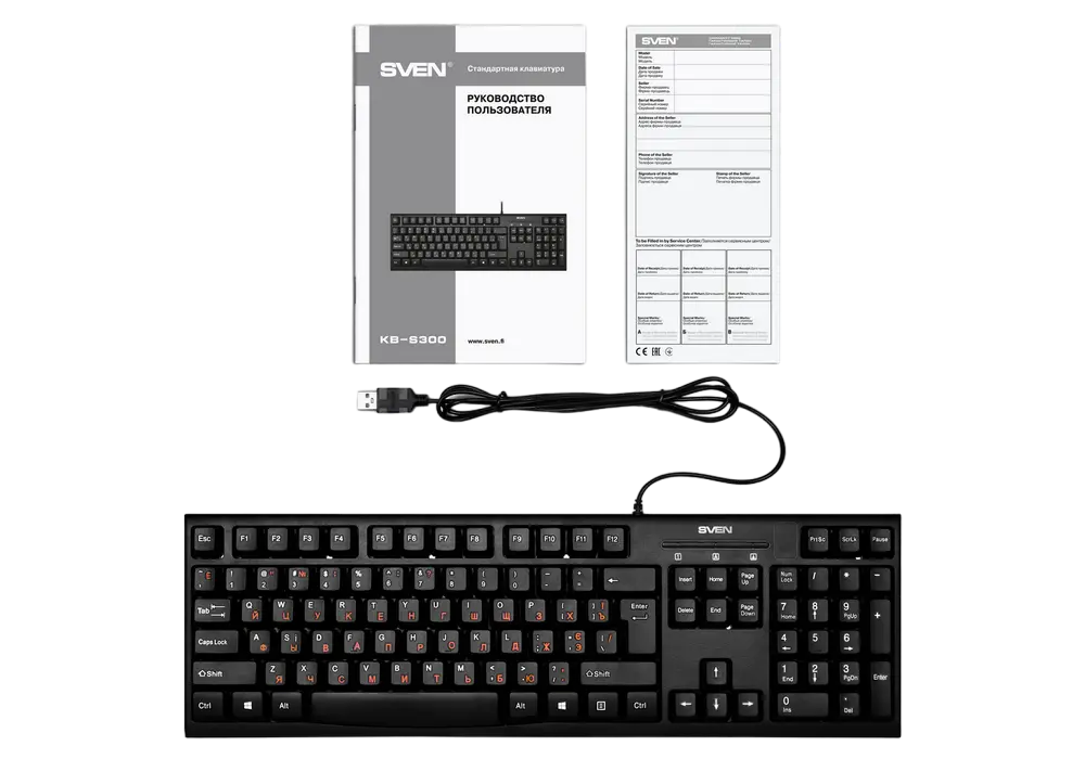 Клавиатура SVEN KB-S300 Мембрана Черный