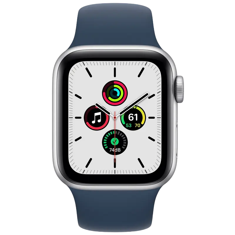 Умные часы Apple Watch SE Алюминиевый корпус с синеим спортивным ремешком Abyss Blue