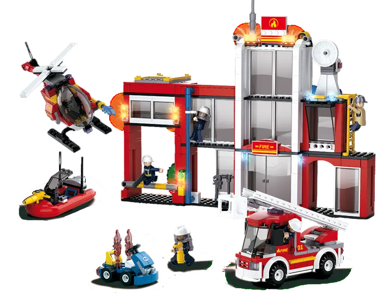 Конструктор Sluban Fire Station Разноцветный