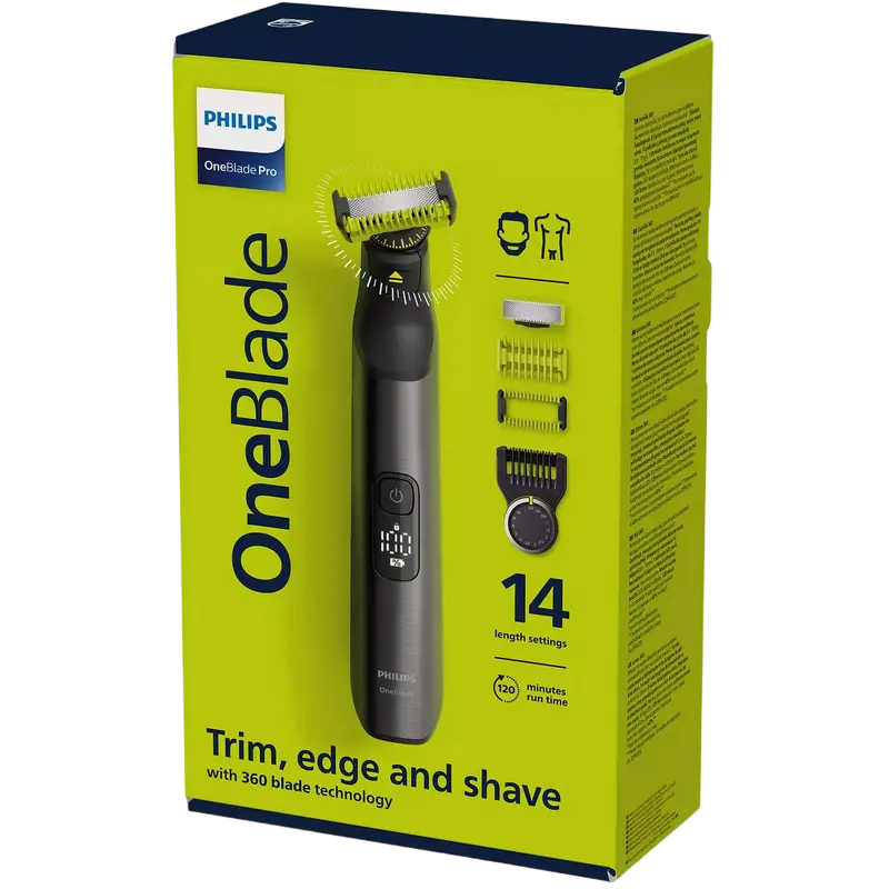 Мужской Триммер Philips OneBlade Pro 360 Хром