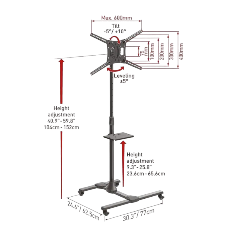 Кронштейн для телевизора BARKAN SW411H Черный
