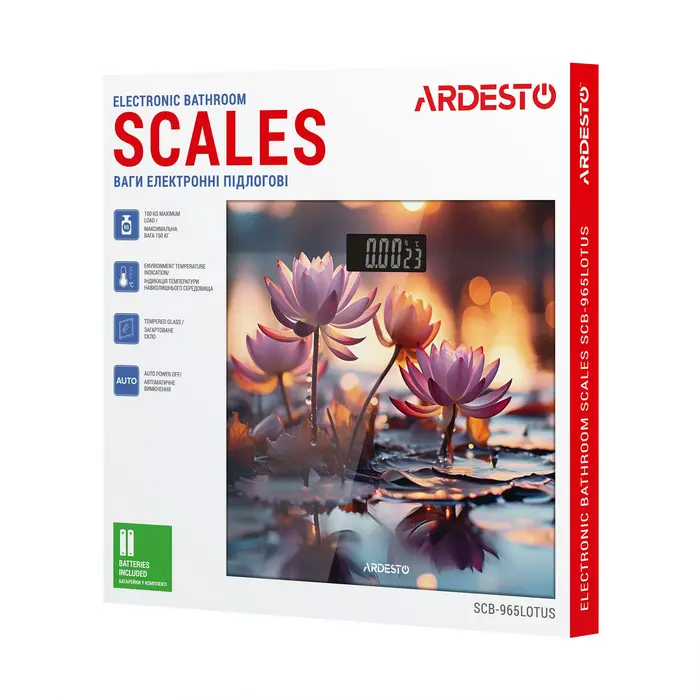 Электронные напольные весы Ardesto SCB-965LOTUS Разноцветный