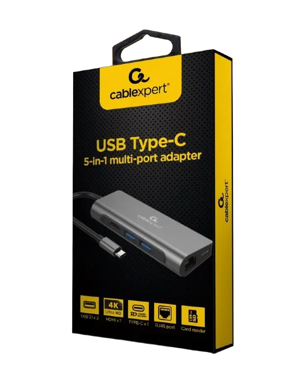 Док-станция Gembird A-CM-COMBO5-05 Серый