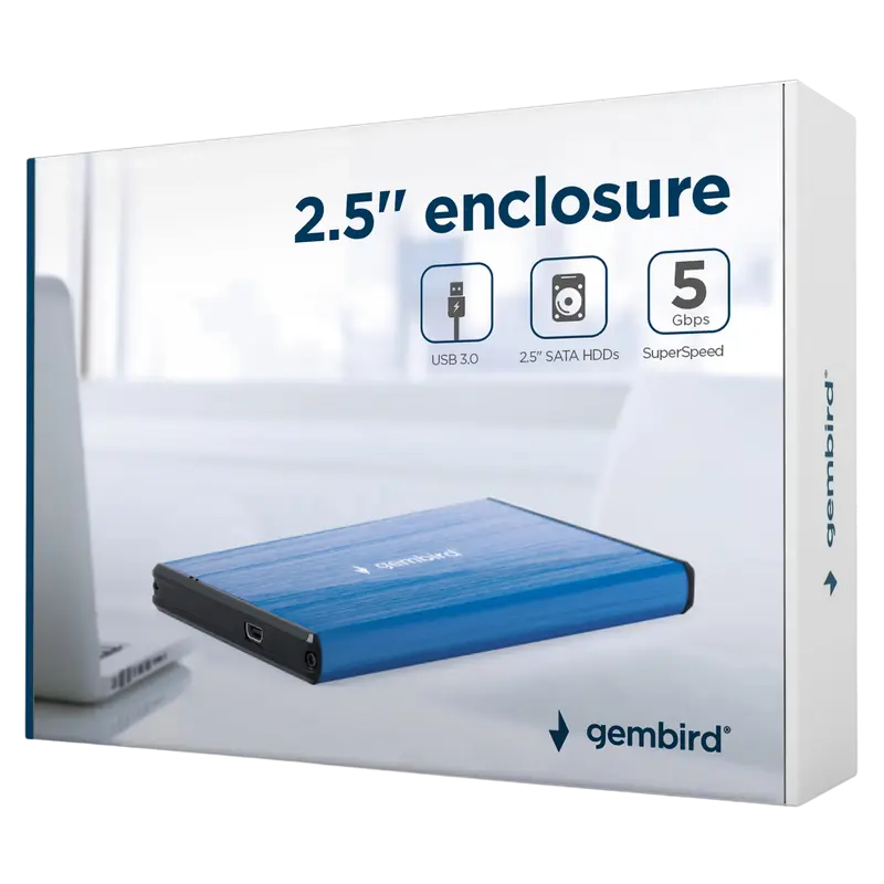 Внешний корпус Gembird EE2-U3S-3-DB Deep Blue