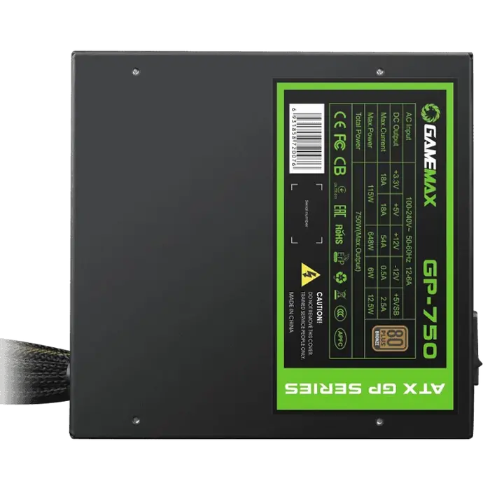 Tip Sursă Alimentare PC Gamemax GP-750 ATX Negru