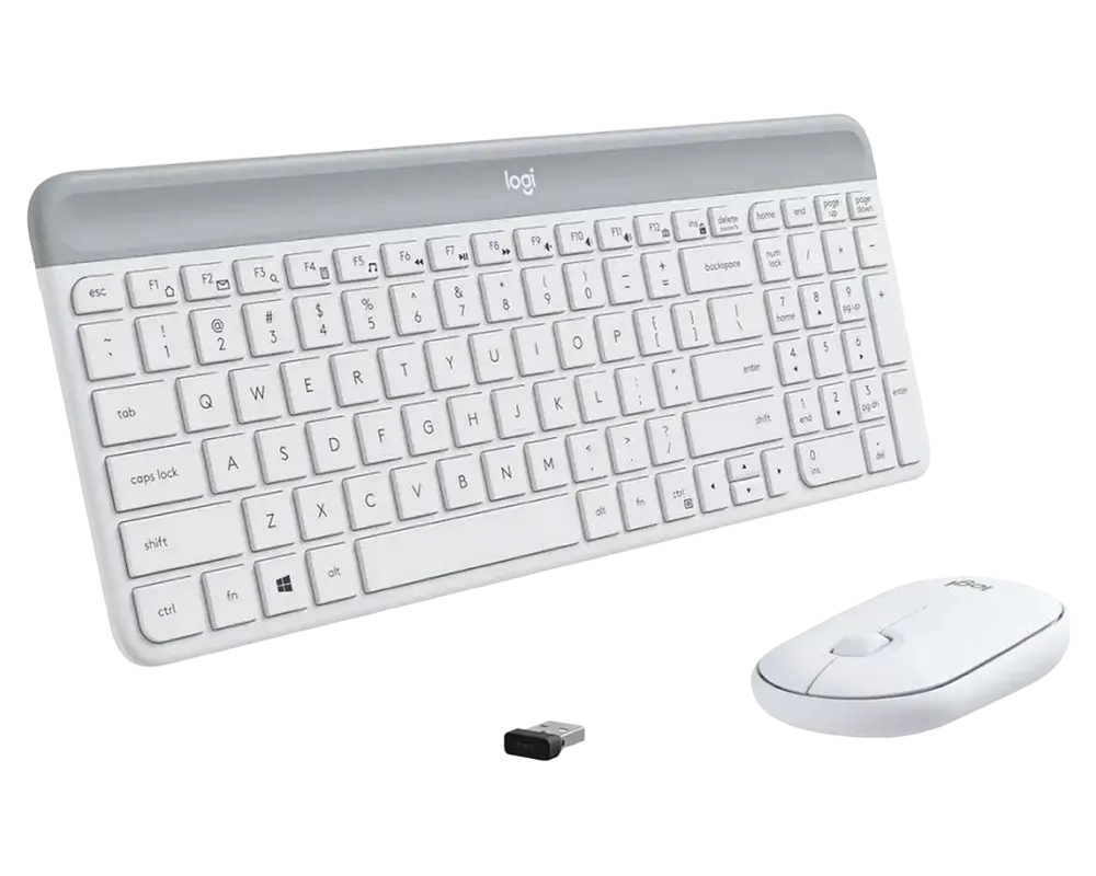 Клавиатура и мышь Logitech MK470 Мембрана Белый