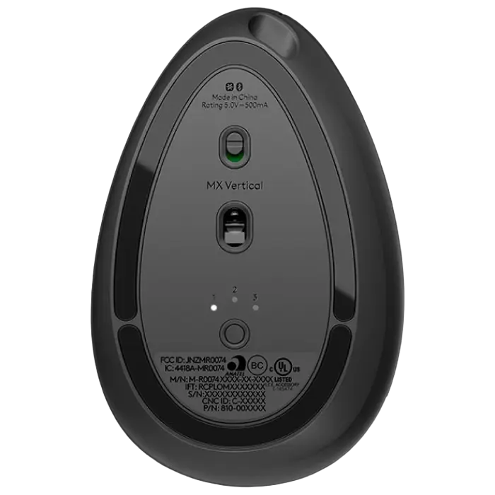 Беcпроводная мышь Logitech MX Vertical Беспроводное Чёрный