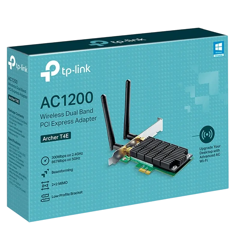Сетевой адаптер PCIe TP-LINK Archer T4E Черный
