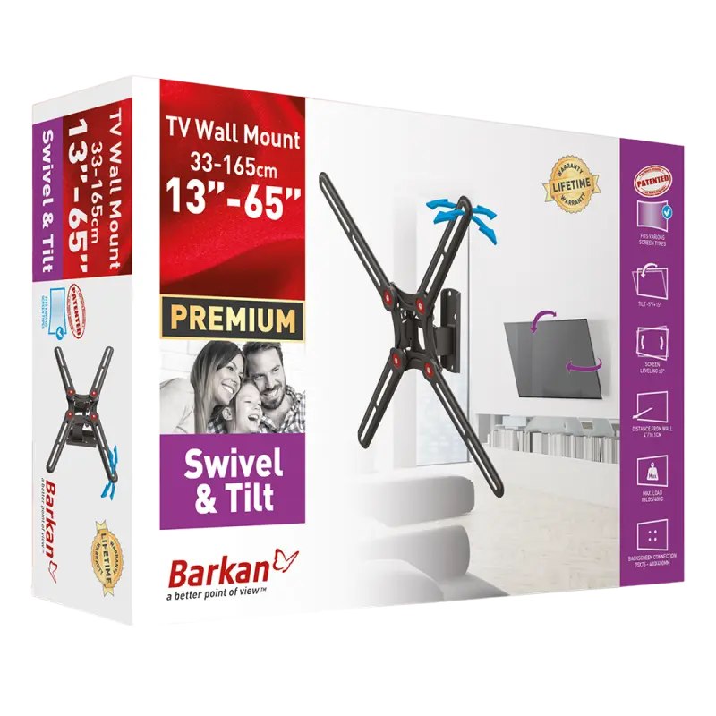 Кронштейн для телевизора BARKAN BM320 Черный