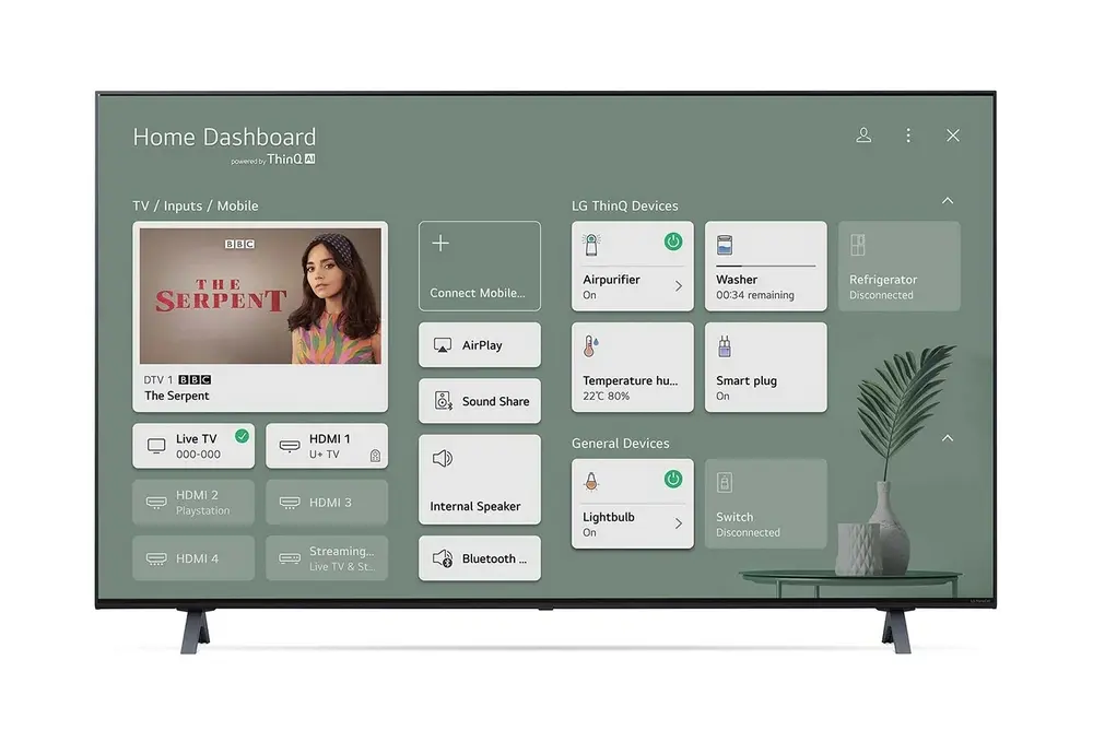 65" LED SMART Телевизор LG 65NANO756PA Черный