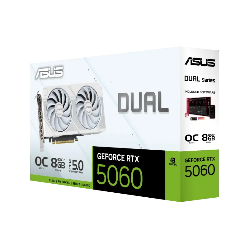 Видеокарта ASUS Dual GeForce RTX 5060 White OC