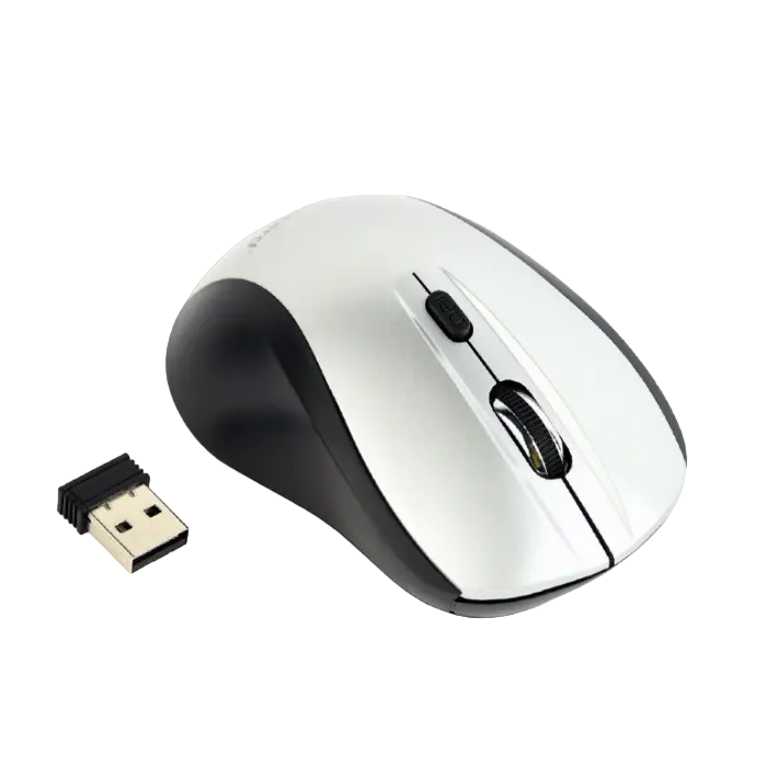 Беcпроводная мышь Gembird MUSW-4B-02-BS Беспроводное Черный/Серебристый