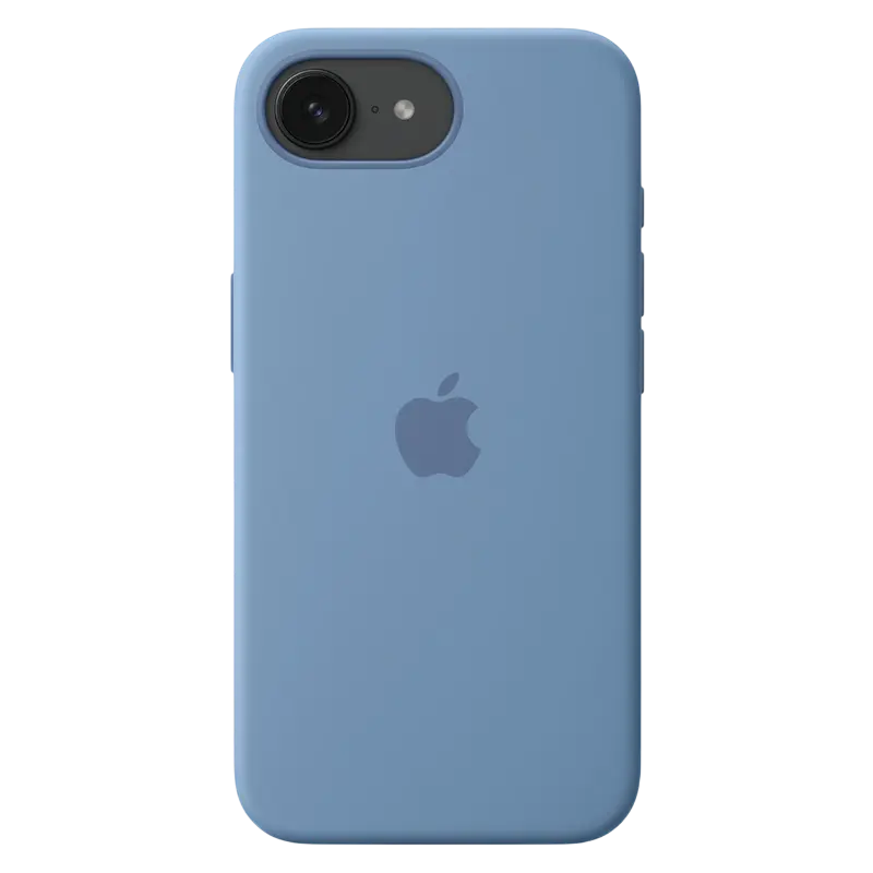 Чехол Apple iPhone 16e Silicone Case Силиконовый Чехол Зимний голубой