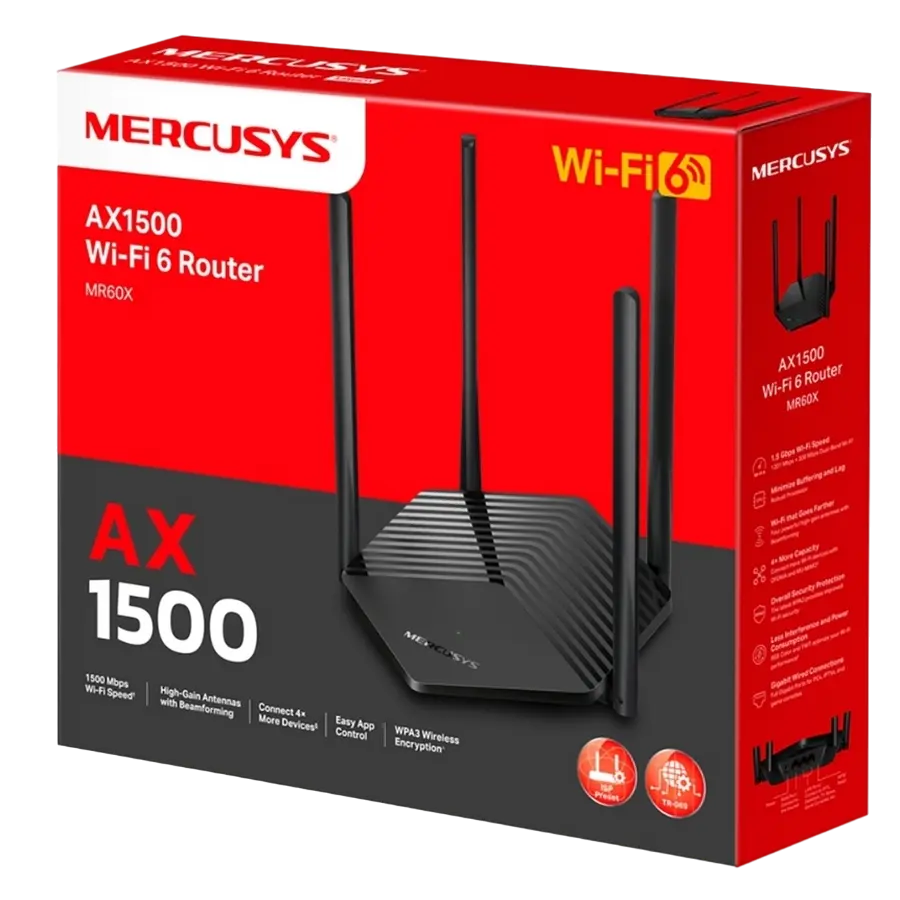 Беспроводной маршрутизатор MERCUSYS MR60X Черный